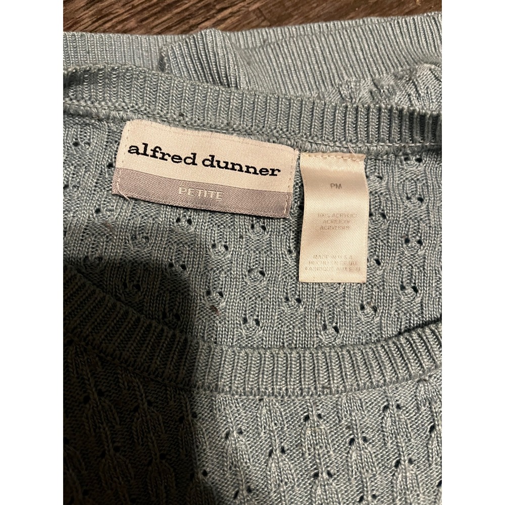 Alfred Dunner Soft Gray Textured Knit Sweater - Picture 4 of 5